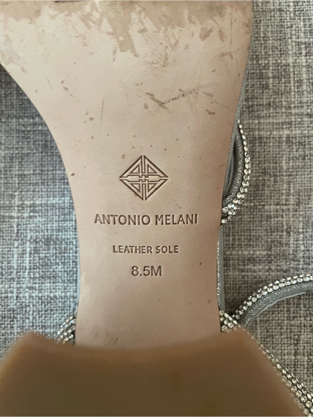 Antonio Melani Garlini Rhinestone Strap Dress Sandals with a Block Heel - Picture 7 of 8